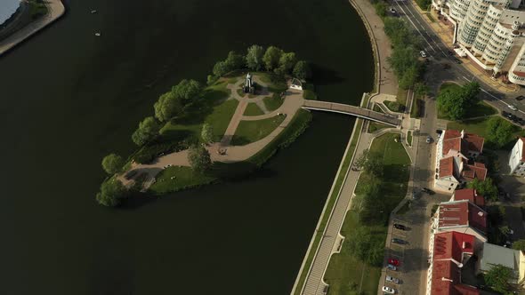 Panoramic View of the Historical Center of Minsk