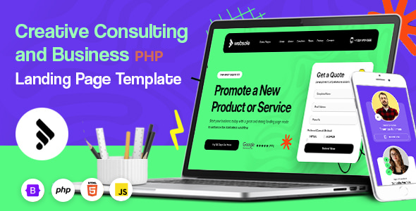 Websole – Creative and Business Consulting PHP Landing Page Template – 0 Sold!