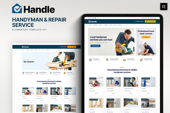 Handle – Handyman & Repair Service Elementor Template Kit – 0 Sold!