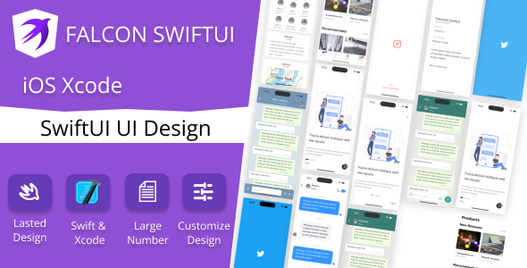 FAlCON - iOS & XCode SwiftUI UI Kit With AI App UI