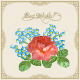 Vintage Postcard with Flowers  - GraphicRiver Item for Sale