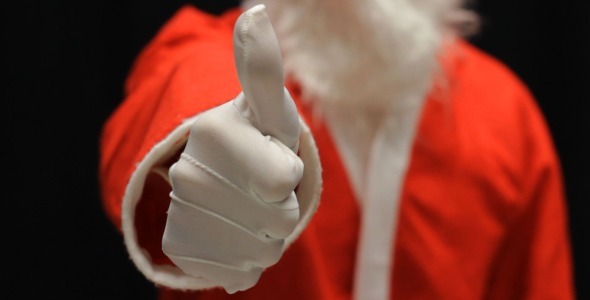 Santa Showing Thumbs Up