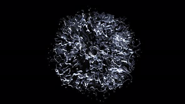 Water splash explode from center around itself alt