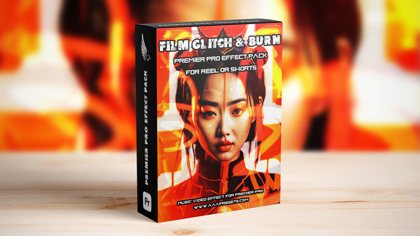 Film Glitch Burn Transition Pack For Reels, Shorts, and TikToks