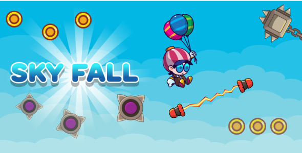 Sky Fall - Construct 3 Game - HTML5