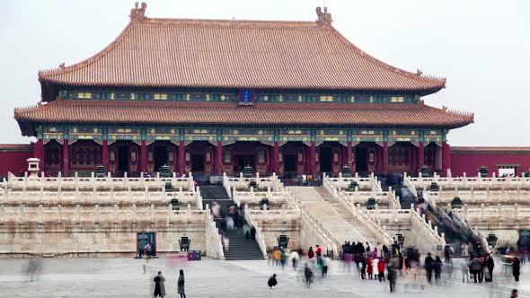 Beijing Forbidden City Hall of Supreme Harmony Timelapse