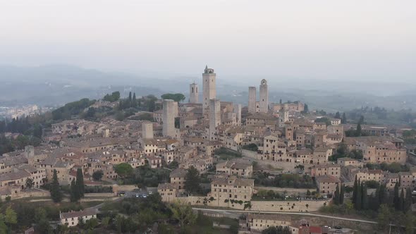 Aerial view of San Gimignano