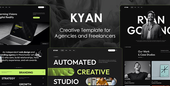 Kyan – Creative Template for Agencies and Freelancers – 0 Sold!