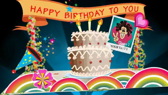 happy birthday card after effects project free download