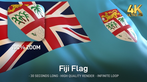 Fiji Flag - 4K