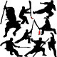 Kung Fu Shaolin Silhouettes - GraphicRiver Item for Sale