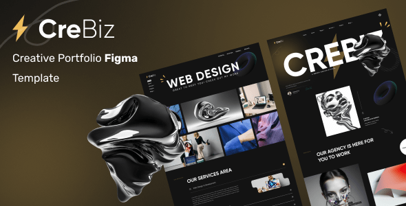 CreBiz – Creative Portfolio Figma Template – 0 Sold!