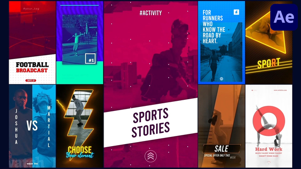 Sports Social Media Stories for After Effects alt