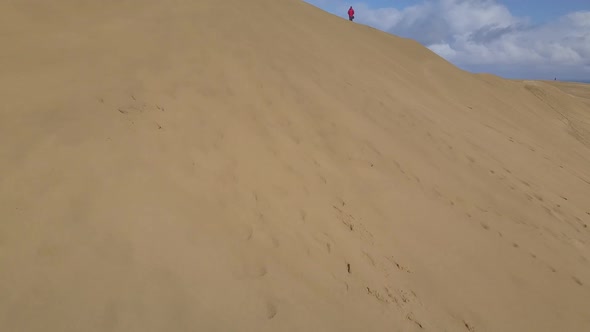 Giant sand dunes in New Zealand