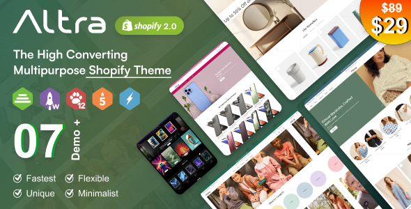 Altra – Ultimate Multipurpose Shopify Theme OS 2.0 – 0 Sold!