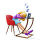 3D Businesswoman Character Sleeping at Desk for Animation and Game Projects - 3DOcean Item for Sale