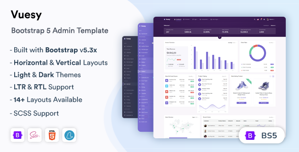 Vuesy - Admin & Dashboard Template