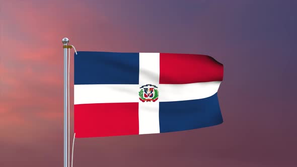 Dominican Republic Flag 4k