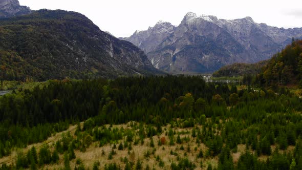 Beautiful Landscape of Mountains, forest and an Lake