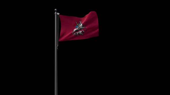 Moscow Flag With Alpha 4K