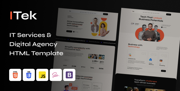 ITek – IT Services & Digital Agency HTML Template – 0 Sold!