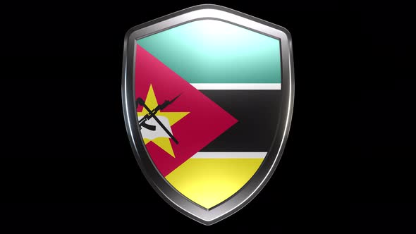 Mozambique Emblem Transition with Alpha Channel - 4K Resolution