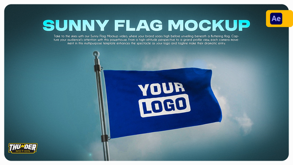 Sunny Flag Mockup