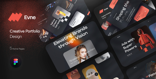 Evne – Creative Portfolio Figma Template – 0 Sold!