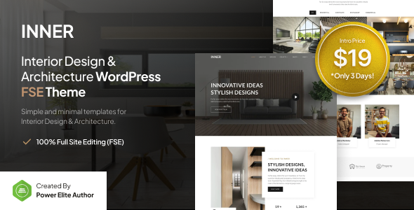 Inner – Interior Design & Architecture WordPress Theme – 0 Sold!