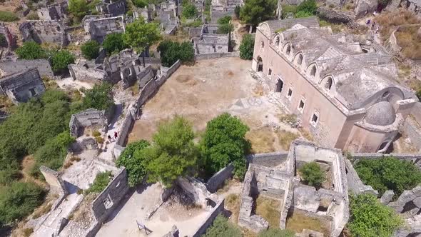 Kayakoy Ancient City  Aerial