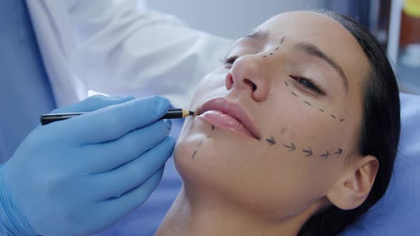 Female cosmetic procedure patient