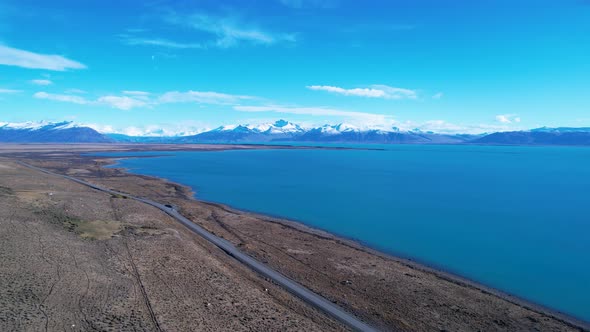 Patagonia landscape. Famous town of El Calafate at Patagonia Argentina