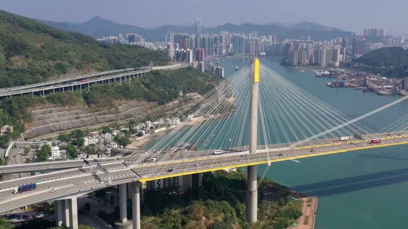 Ting Kau Bridge in Hong Kong