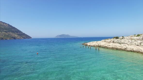 Ocean with mountains in Albania