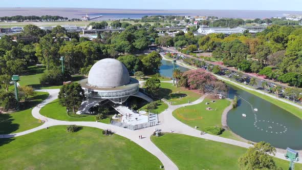 Planetarium Galileo Galilei, Square, Plazoleta, Park (Buenos Aires) aerial view
