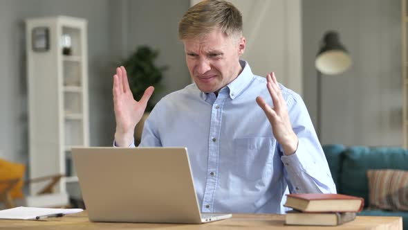 Businessman Reacting to Financial Loss in Stock Market Trade