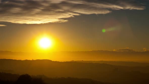 Peaceful sunset timelapse