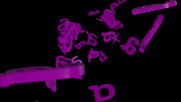 A Alphabet Purple