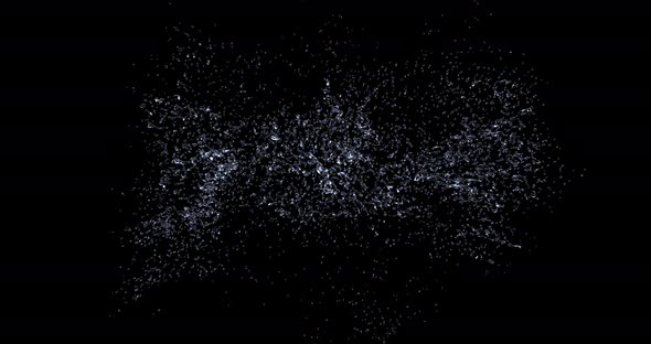 Water splash explode from center around itself alt