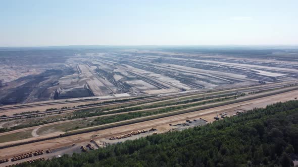 Opencast lignite mine in the Rhenish lignite mining area near Düren