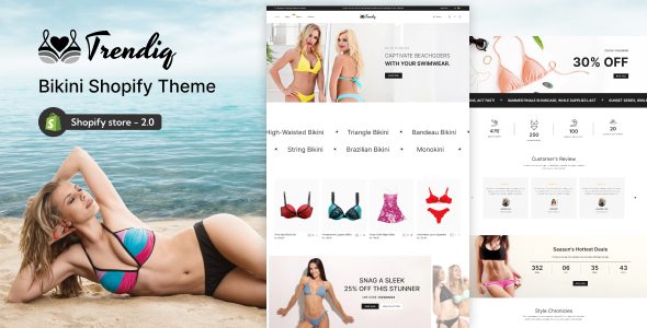 Trendiq – Bikini Store Shopify Theme – 0 Sold!