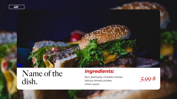 Food Menu | FCPX & Apple Motion alt