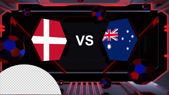 Denmark Vs Australia Football World Cup Qatar 2022 Vs Card Transition