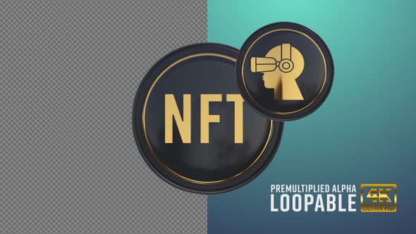 Nft And Vr Glass Badge Looping with Alpha Channel