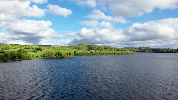 Aerial View of Lough Gill County Sligo  Ireland