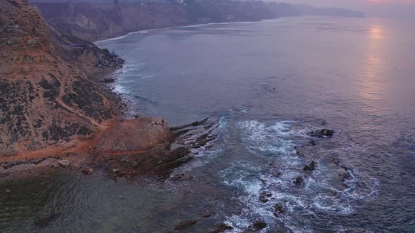 Waves Crashing off California Coast