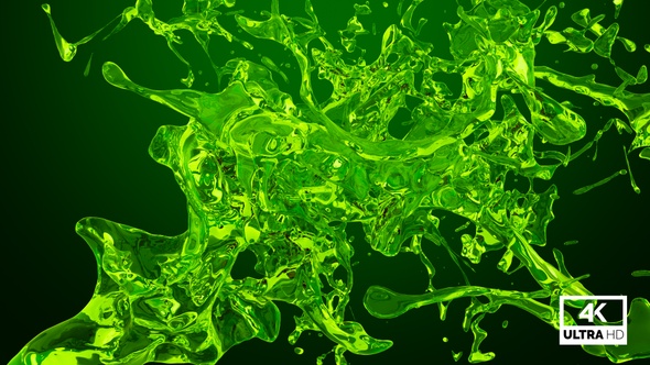 Green Water Jet Stream Splash V1