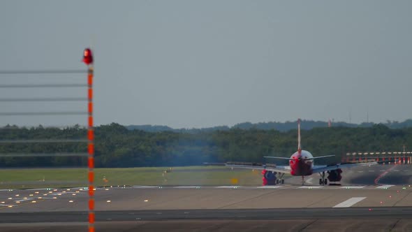 Airplane Landing in Dusseldorf