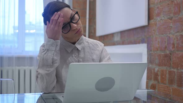 Hispanic Woman with Stress and Headache