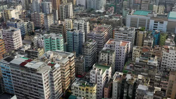 Top view of Hong Kong city